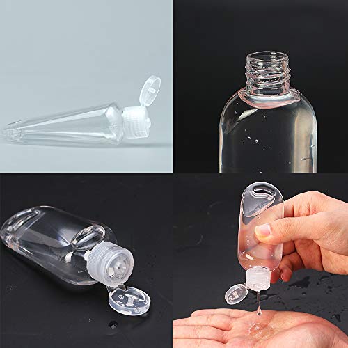 Ziyero Mini Botella Viaje Mosquetón Llavero Botellas Viaje Plástico Vacíos Colgable, Transparente, para Líquidos o Semilíquidos, para Familias, Negocios, Viajes, Actividades al Aire Libre Etc—10 PCS