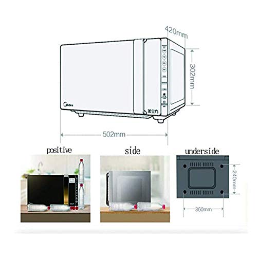 ZJDK Horno de microondas Inteligente de 20L, 900W con función de descongelación, con Pantalla LCD, múltiples Modos de menú, Adecuado para cocinar, Asar, Hornear Pasteles, fácil de Limpiar