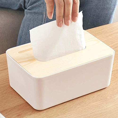 ZJHDX Caja de pañuelos - Caja de pañuelos Tapa Rectangular con la servilleta del sostenedor for Comedor, Cocina, Dormitorio Tocador y la decoración casera