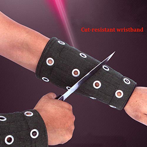 ZLKB Brazales con Barras de Acero, Ajustable y Transpirable con Velcro Mangas de Brazo de Trabajo, Mangas de Mezclilla Anti-Corte, Utilizado en Fábricas de Vidrio, Accesorios de Autodefensa