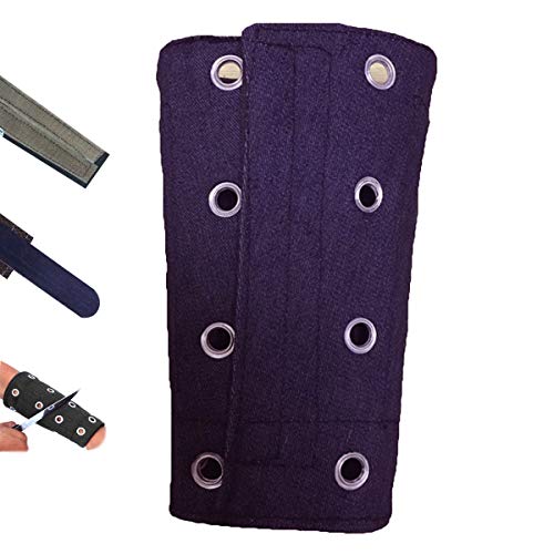 ZLKB Brazales con Barras de Acero, Ajustable y Transpirable con Velcro Mangas de Brazo de Trabajo, Mangas de Mezclilla Anti-Corte, Utilizado en Fábricas de Vidrio, Accesorios de Autodefensa