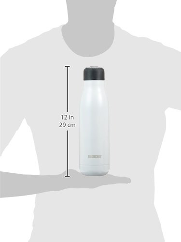 Zoku 750 ml Botella de Agua, Acero Inoxidable, Blanco, 8 x 8 x 28,2 cm