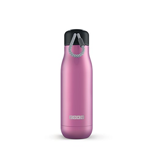 ZOKU Botella de 530 ml, acero inoxidable, violeta, 7,2 x 7,2 x 24,4 cm