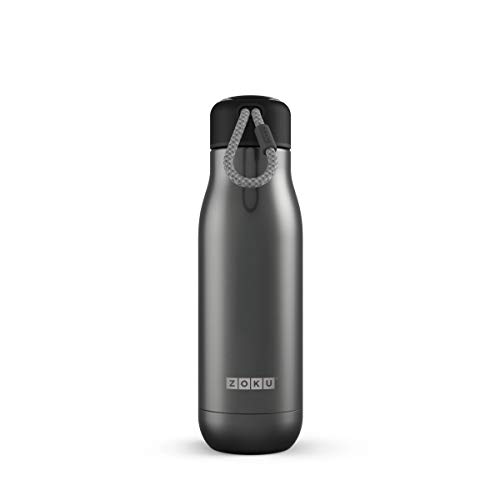 Zoku - Botella de Acero Inoxidable (530 ml, 7,2 x 7,2 x 24,4 cm)