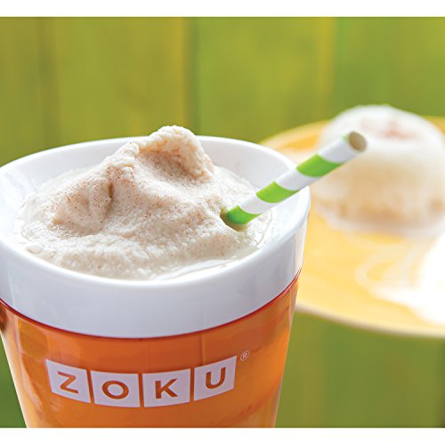 Zoku Slush & Shake Maker Máquina de helados y batidos Naranja - Heladora (Máquina de helados y batidos, 1 senos, 8 h, Naranja, 101,6 mm, 101,6 mm)