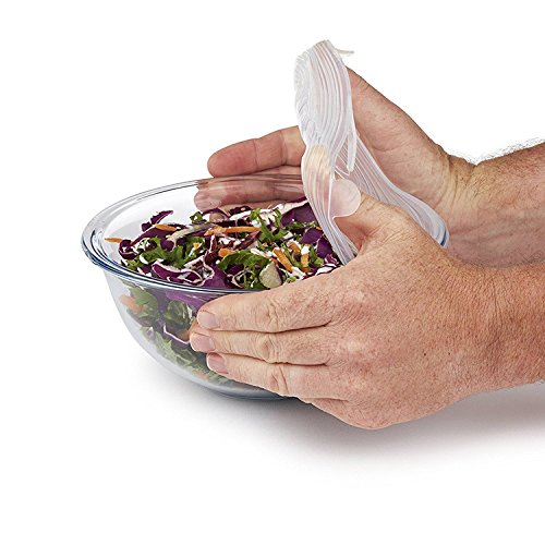 ZoneYan Tapas Silicona,12 Paquetes de Varios TamañOs de Fundas para Tazones de Silicona, Reutilizable Fundas Protectoras para Alimentos Tapa Tazas, Boles o Tarros,Sin BPA, Lavavajillas