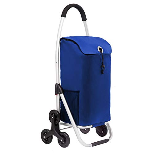 ZR Carrito portátil liviano con Bolsa Desmontable, Carro de Compras Plegable, Bicicleta de montaña y autoservicio de comestibles triciclos EVA silenciosos (Color : A)