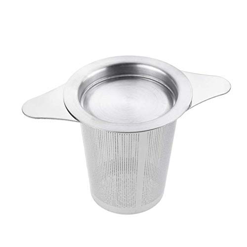 Ztoma Extra Fino Malla Hoja Suelta para Té Infusor, Acero Inoxidable Té Filtro, Infusión Colador con Dos Pestañas Tapa para Tetera Taza