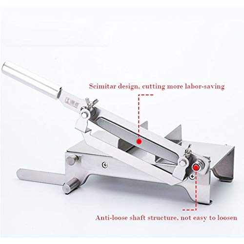 ZWB Cortafiambres Manual de Carne Slicer for Uso doméstico, Carne de Vacuno congelada y el Corte de la Carne de Cordero máquina Cut Utensilios de Cocina de Acero Inoxidable máquina de Cortar Verduras