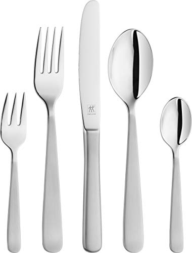 Zwilling 02790-660-0 Trend - Cubertería (60 piezas, para 12 personas, acero inoxidable 18/10, mate), acero 18/10, 60-teilig