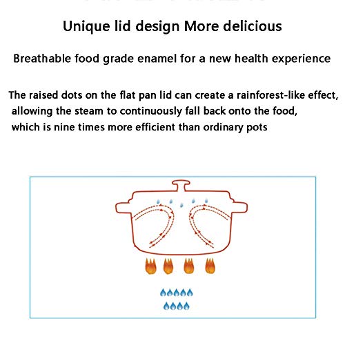 ZXYY Cazuela de Hierro Fundido esmaltado con Cacerola Cazuela de estofado holandés de 4 l para Horno Olla de Vapor de Hierro Fundido esmaltado Cocina de inducción Taji Pot Rojo