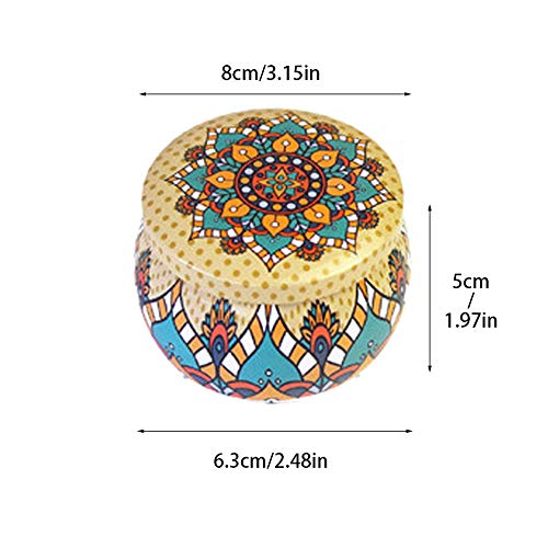 ZZM Vela Lata con Tapa DIY Kit de Fabricación de Velas Contenedores de Latas de Metales de Caramelo Caja de Almacenamiento de Monedas de Joyería Vacía Titular de Vela Regalo de Boda 6 unids (B)