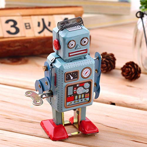 1 Unid Vintage Mecánico Mecánico Wind Up Metal Walking Robot Juguete de hojalata Regalo para niños Venta Mundial en Todo el Mundo BCVBFGCXVB (Multicolor