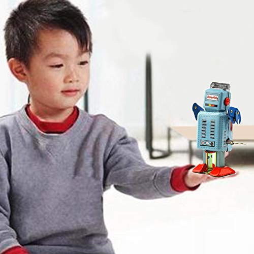 1 Unid Vintage Mecánico Mecánico Wind Up Metal Walking Robot Juguete de hojalata Regalo para niños Venta Mundial en Todo el Mundo BCVBFGCXVB (Multicolor