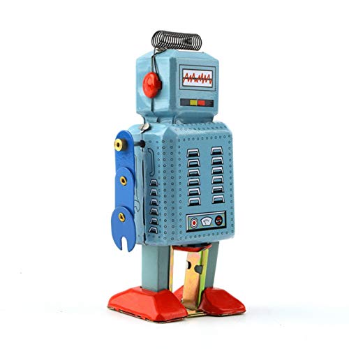 1 Unid Vintage Mecánico Mecánico Wind Up Metal Walking Robot Juguete de hojalata Regalo para niños Venta Mundial en Todo el Mundo BCVBFGCXVB (Multicolor