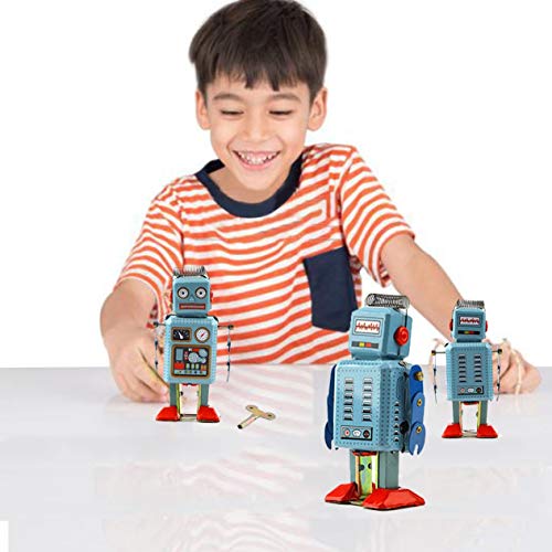 1 Unid Vintage Mecánico Mecánico Wind Up Metal Walking Robot Juguete de hojalata Regalo para niños Venta Mundial en Todo el Mundo BCVBFGCXVB (Multicolor