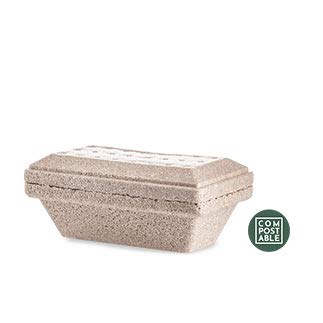 10 bandejas térmicas compostables biodegradables UNI EN13432 para llevar helado 500 cc 750 cc 1000 cc 1500 cc equipadas con alma y velina, 1000 cc - 22,3x13,2x9,7h cm, marrón, 10