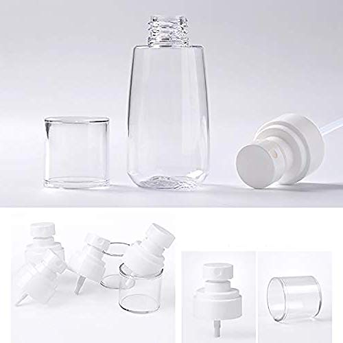 10 botellas de aerosol transparentes portátiles rellenables de plástico fino de 100 ml