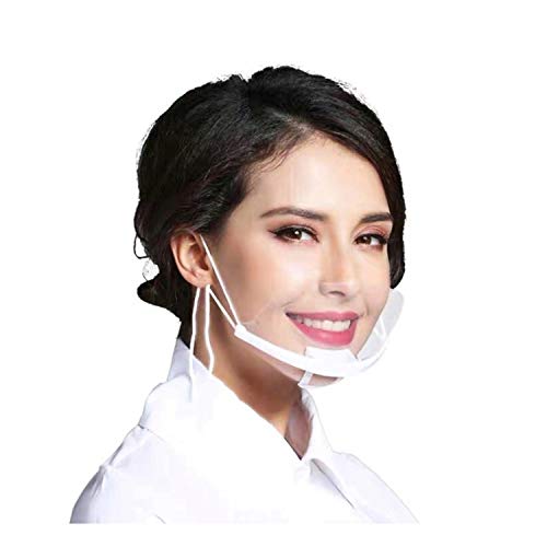 10 PCS Protección bucal para restaurante Hotel Protección contra salpicaduras Food Truck Salón de belleza Película transparente Boca protectora Reutilizable Cubierta Sanitaria Ambiental