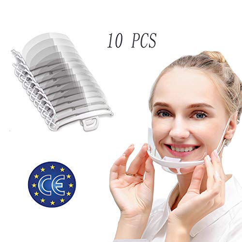 10 PCS Protección bucal para restaurante Hotel Protección contra salpicaduras Food Truck Salón de belleza Película transparente Boca protectora Reutilizable Cubierta Sanitaria Ambiental