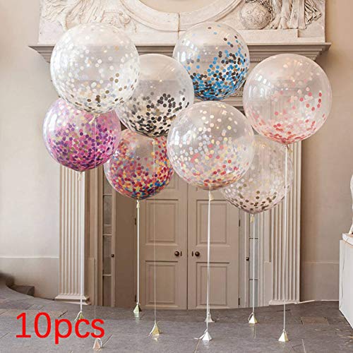 10 Piezas de Globos de Confeti Multicolores Linterna de Papel linternas para Fiesta de cumpleaños decoración de la Boda Transparente Transparente Globo Transparente(BCVBFGCXVB)