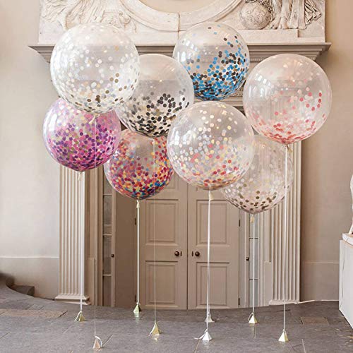 10 Piezas de Globos de Confeti Multicolores Linterna de Papel linternas para Fiesta de cumpleaños decoración de la Boda Transparente Transparente Globo Transparente(BCVBFGCXVB)