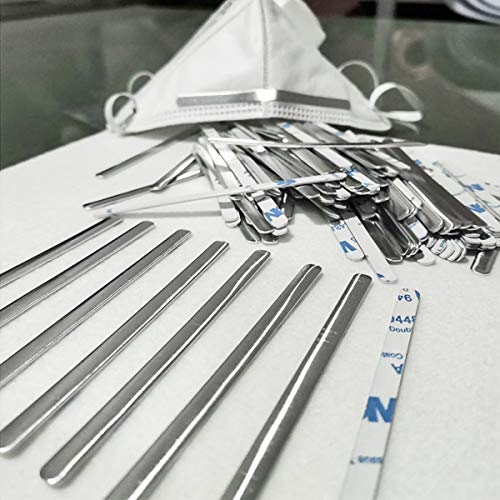 100 Pcs Clip para Puente de Nariz,90mm, Aluminio,Nariz Puente Tira, Metal para Puente de Nariz,Soporte para puente de Nariz,Alambre de Nariz Flexible para DIY Fabricación Manualidades