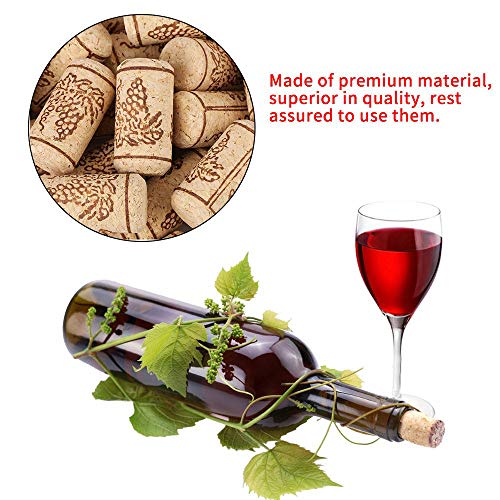 100 piezas Tapones de corcho para botellas de vino para manualidades, decoración y pasatiempos/tapones de botella de corcho natural/corchos de vino/corcho (21 * 40mm)