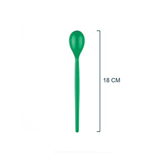 1000 unidades Cuchara Granita grandes Stirrer (plástico cm 18 en diferentes colores para hielo yogur y tartas desechables Pastel