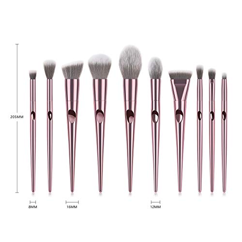 10pcs / set Set de pinceles de maquillaje Base de ojos Sombra de labios Pincel para la cara Kit de herramientas de maquillaje Pinceles de maquillaje