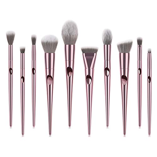 10pcs / set Set de pinceles de maquillaje Base de ojos Sombra de labios Pincel para la cara Kit de herramientas de maquillaje Pinceles de maquillaje