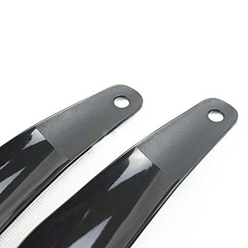 12cm Cuernos de Zapato Profesional Negro Calzador Tipo Cuchara Forma Shoehorn Zapato Levantador Flexible Resistente Slip Shoe Horns