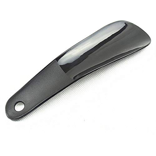 12cm Cuernos de Zapato Profesional Negro Calzador Tipo Cuchara Forma Shoehorn Zapato Levantador Flexible Resistente Slip Shoe Horns