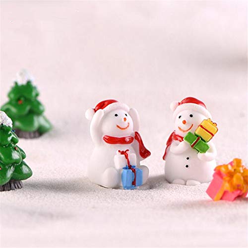 19 Pedazos Adornos en Miniatura de Navidad Mini Figuras de Estilo de Navidad Árbol de Navidad de Papá Noel Decoración de Navidad de Dibujos Animados Lindo para Decoración de Fiesta Style A