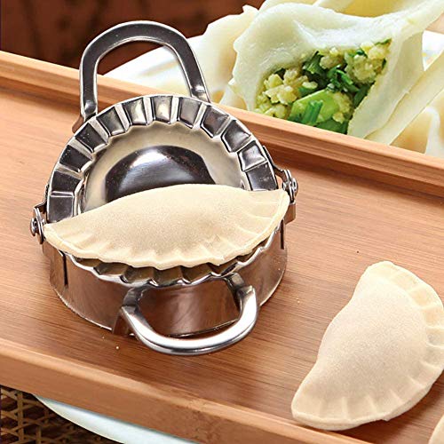 2 juegos Molde de de masa hervida Molde para hacer pasta Molde para empanadillas en aleación de aluminio. Molde de bola de masa de acero inoxidable para cocina, herramienta manual para pastel