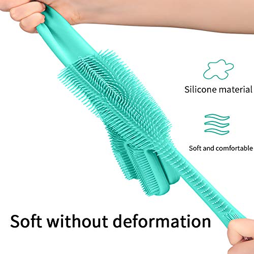 2 Pares Guantes de Silicona con Cepillo Limpieza Reutilizable para lavar platos Resistentes Guante de Goma para el hogar,Lavado del Coche,Lavavajillas, Resistente al Calor