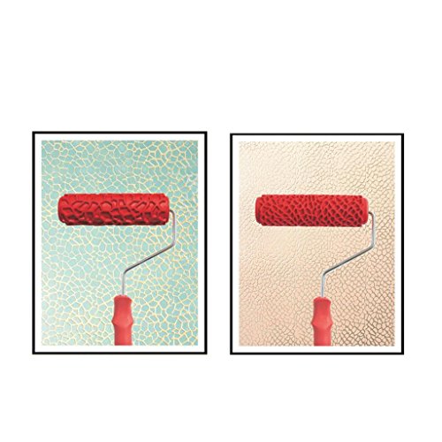 2 Piezas de 7 Modelo Brocha En Relieve Herramienta para Pintar con Rodillo Diy Accesorios de Pared - 7#