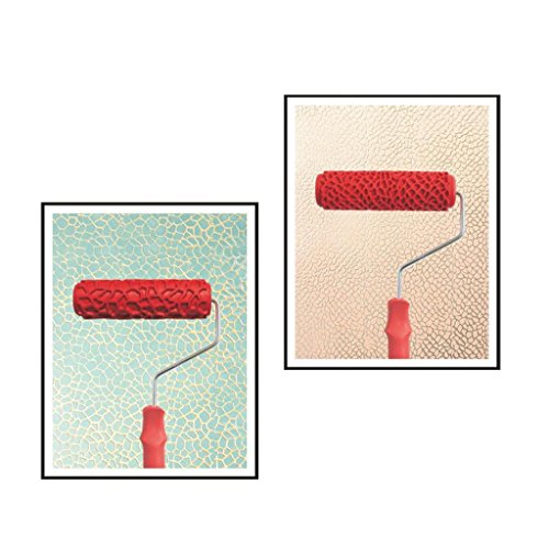 2 Piezas de 7 Modelo Brocha En Relieve Herramienta para Pintar con Rodillo Diy Accesorios de Pared - 7#