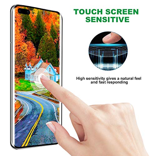 2 Piezas, Protector de Pantalla para Huawei P40 Pro Cristal Templado, [Fácil de Instalar] [Dureza 9H] [3D Curvado Completa Cobertura] [Alta Transparencia] [Sin Burbujas]