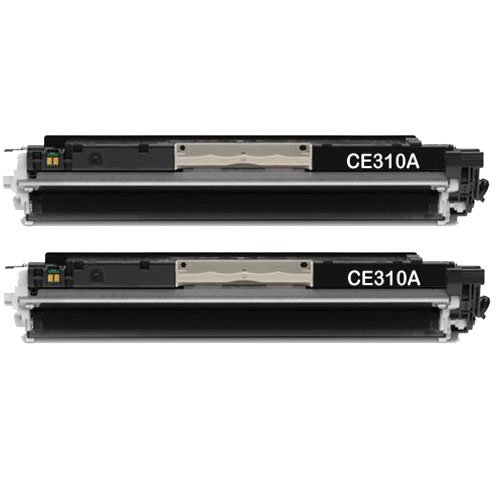 2 x XXL Cartucho de tinta para para HP ColorLaserJet Pro CP 1025 CP1025 NW M175 a HP 126 A – HP CE310 A, CE 310 A, CE 310 A/HP LaserJet Pro 100 color MFP M 175 NW, MFP M175, 126 A (Negro/Black)