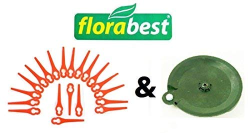 20 Cuchillo & 1 para cortar (Flora Best Lidl batería cortabordes Fat 18 B2 y Fat 18 B3 Ian 71315 86154 95940 102971 273039