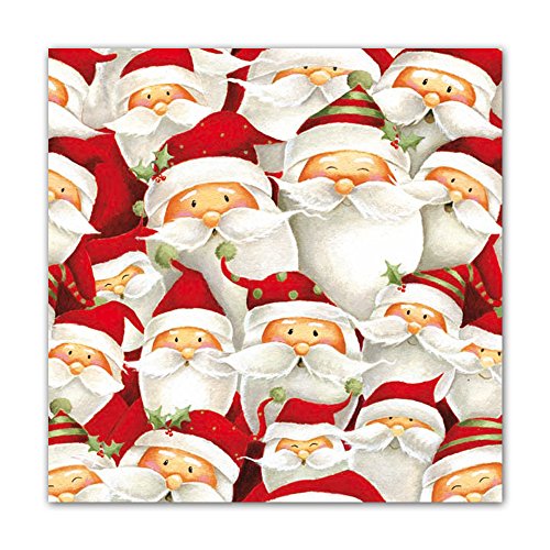 20 Pack servilletas 33 x 33 cm divertido de Papá Noel