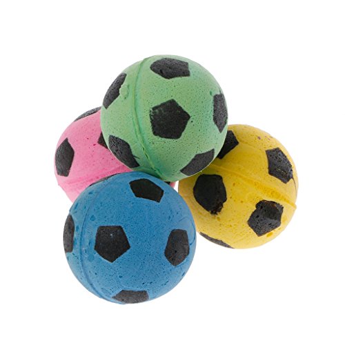 20 pelotas de fútbol de goma EVA para gatos, sin ruido, de espuma suave, para rascar