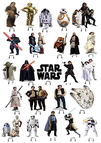 24 obleas comestibles de Star Wars para tartas