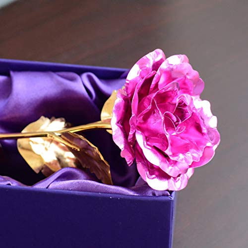 24K Oro Rosa Regalo De San Valentín Chino Ramo De Chocolate Flor Desnuda Caja De Regalo Lámina De Oro Rosa, Verde