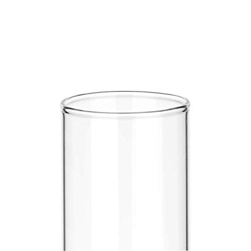 25 tubos de ensayo de vidrio de laboratorio con corchos naturales | Paredes gruesas ✓, vidrio, 100 x ø 16 mm