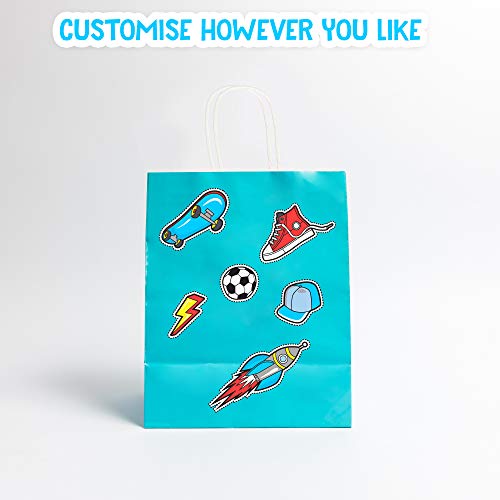 25pcs Bolsas de Regalo | Llano Bolsa De Papel con Trenzadas Asas 24x16x6cm | Bolsitas Kraft Originales para Personalizar y Envolver Regalos | Envoltorio para Fiestas de Cumpleaños, Halloween y Navidad