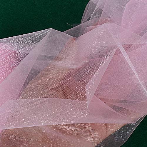 26m*29cm Rollo Organza Tul Cinta Rosa Decoración Boda Fiesta Cumpleaños Lazos Silla Falda Vestido Camino Mesa Coser Bolsas Regalo (Rosa)