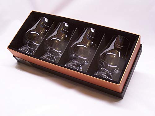 3.8ly - Glencairn Whisky Tasting Nosing Glasses in The New Black/Gold Presentation Box- (FREE UK Delivery)