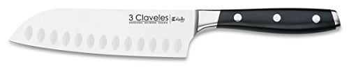 3Claveles Toledo - Cuchillo forjado Santoku, 14 cm, 5,5 pulgadas